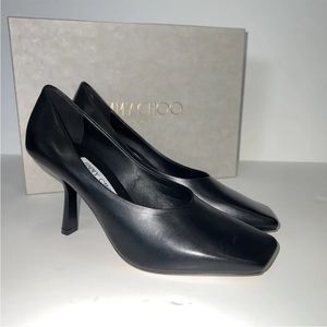 Jimmy Choo Marcela Black Heels Size 37.5/ 7.5